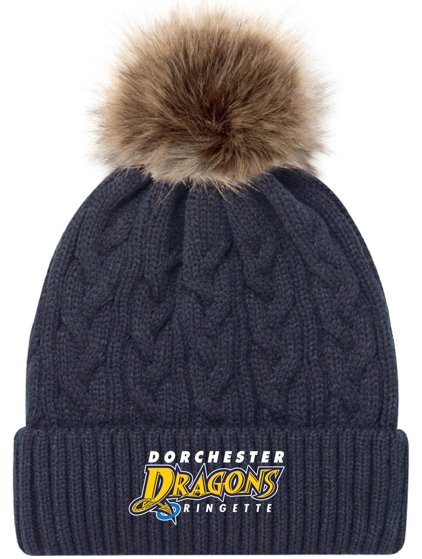 DDR Toque with Faux Fur Pom (AJM 9L594L)