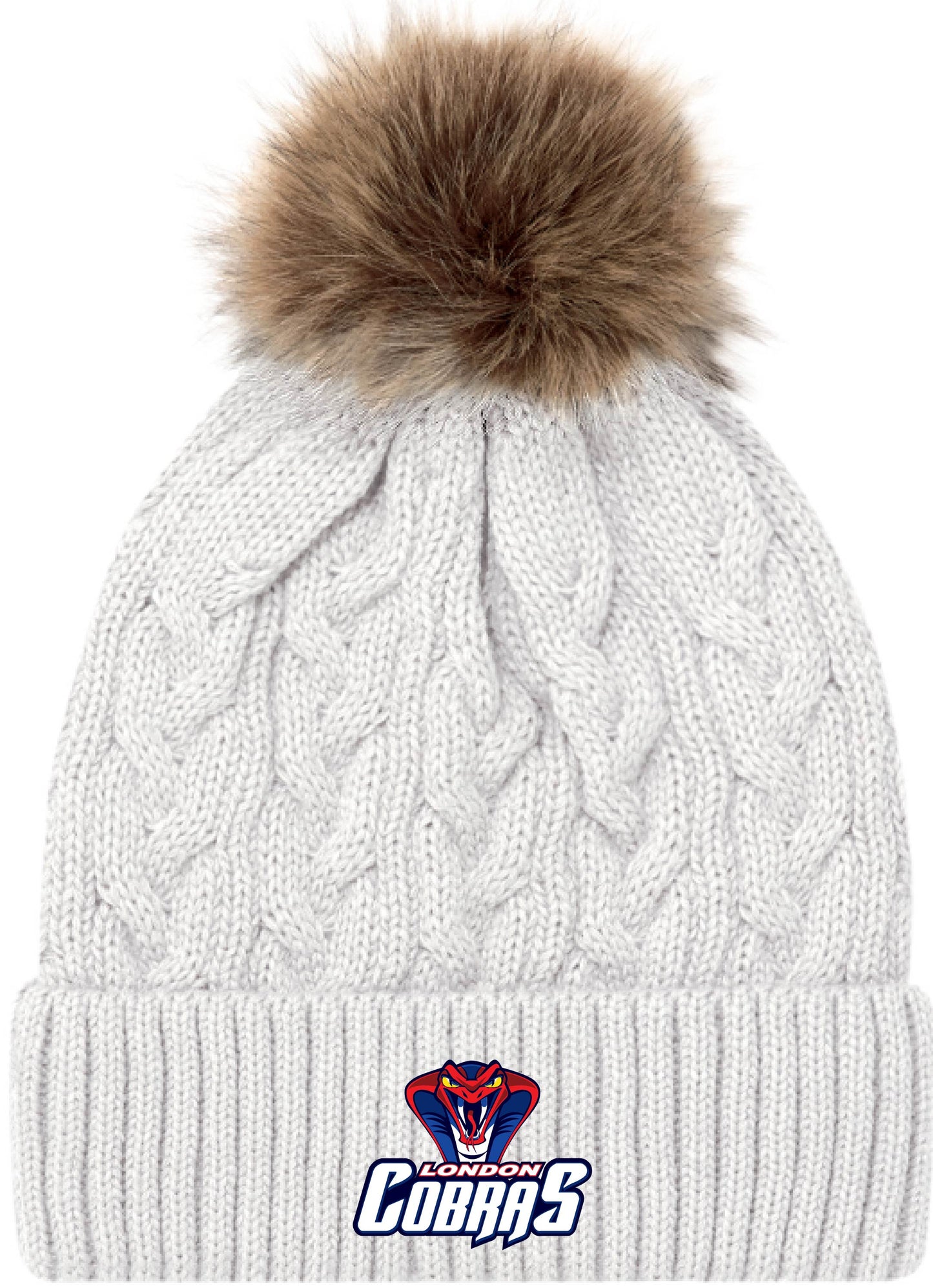 COBRAS Toque with Faux Fur Pom (AJM 9L594L)