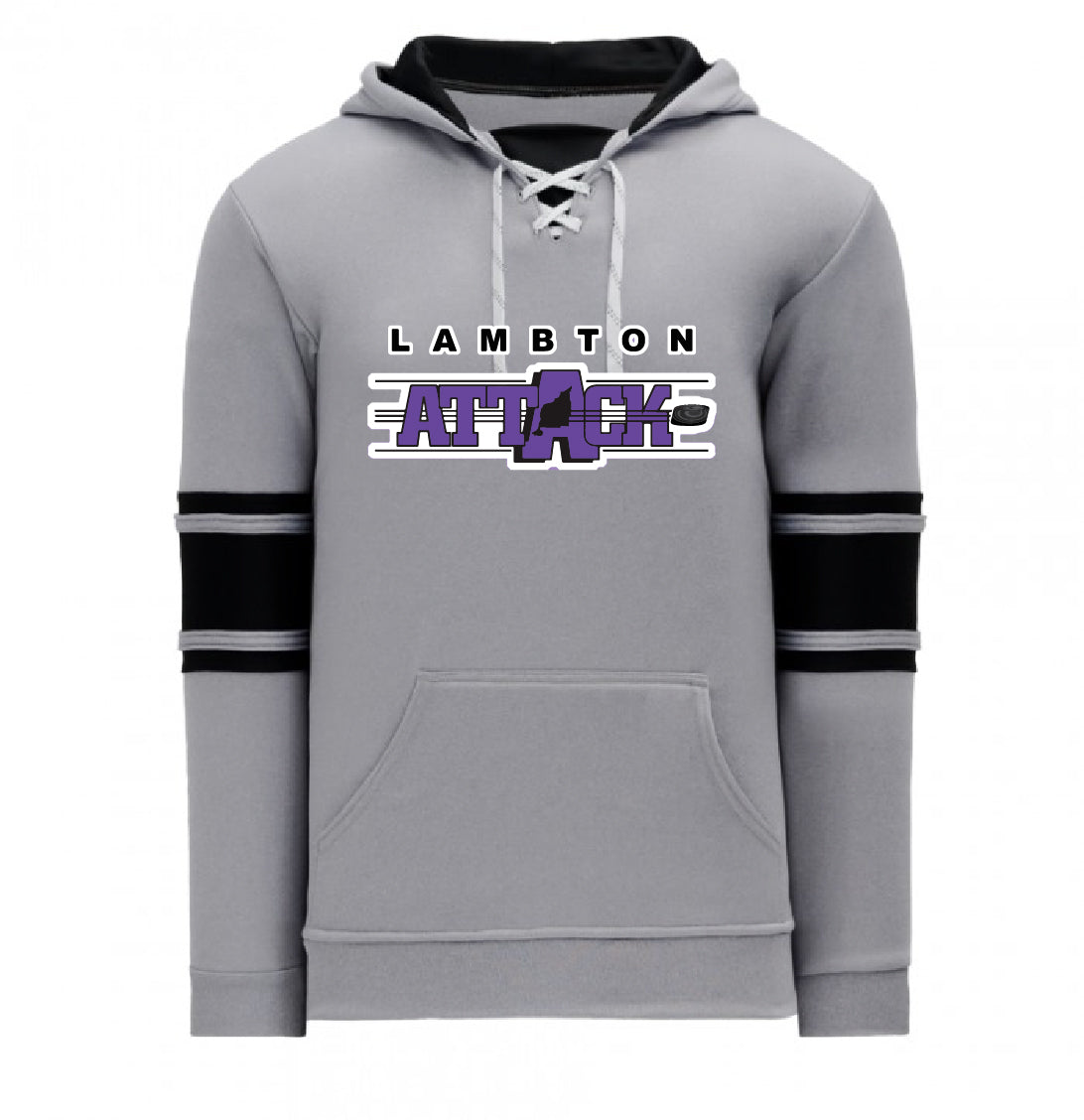 LAMBTON ATTACK ATHLETIC KNIT HOODIE PRINT LOGO