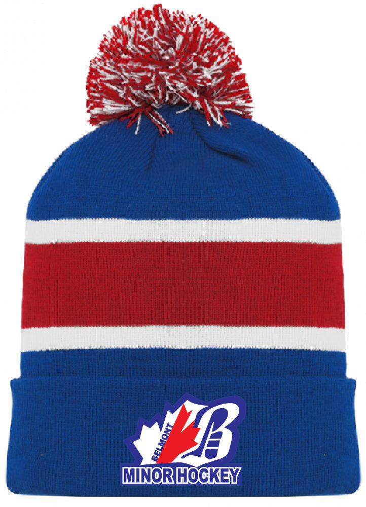 BEL STRIPED POM TOQUE (ATHLETIC KNIT)