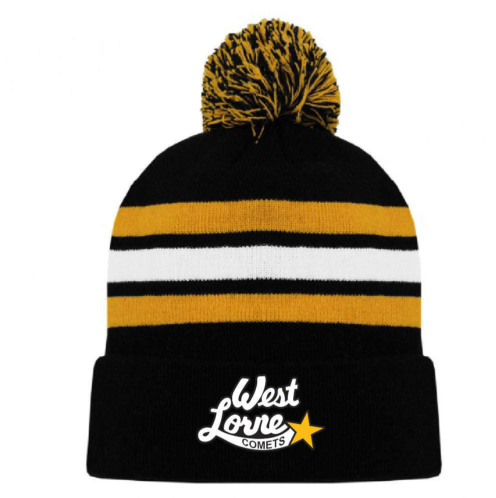 WEST LORNE STRIPED POM TOQUE