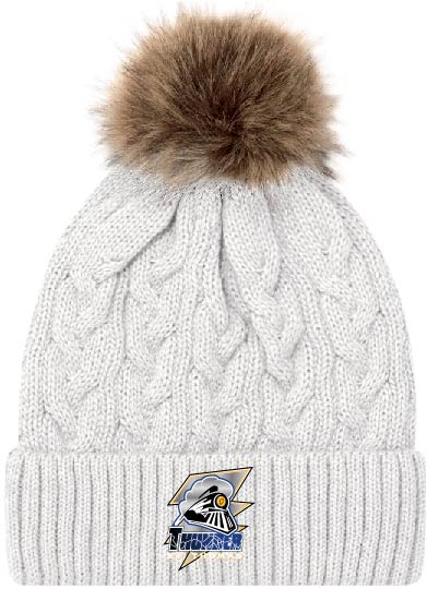 STT Cable Toque with Faux Fur Pom