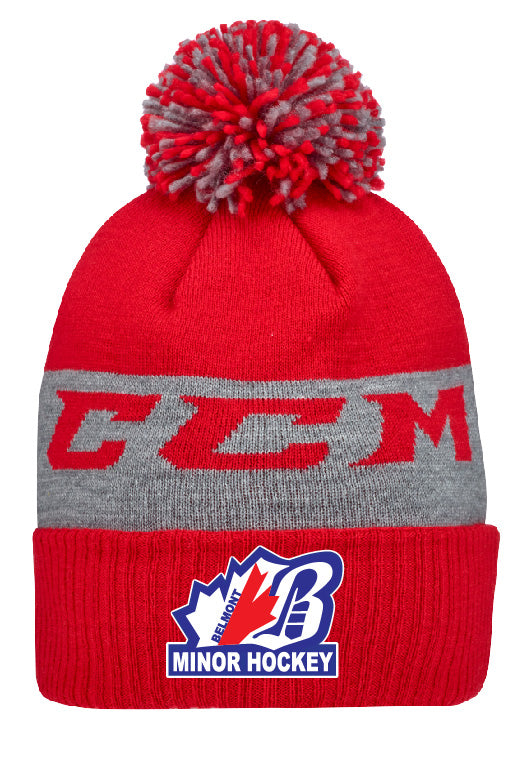 BEL CCM FLEECE POM KNIT TOQUE