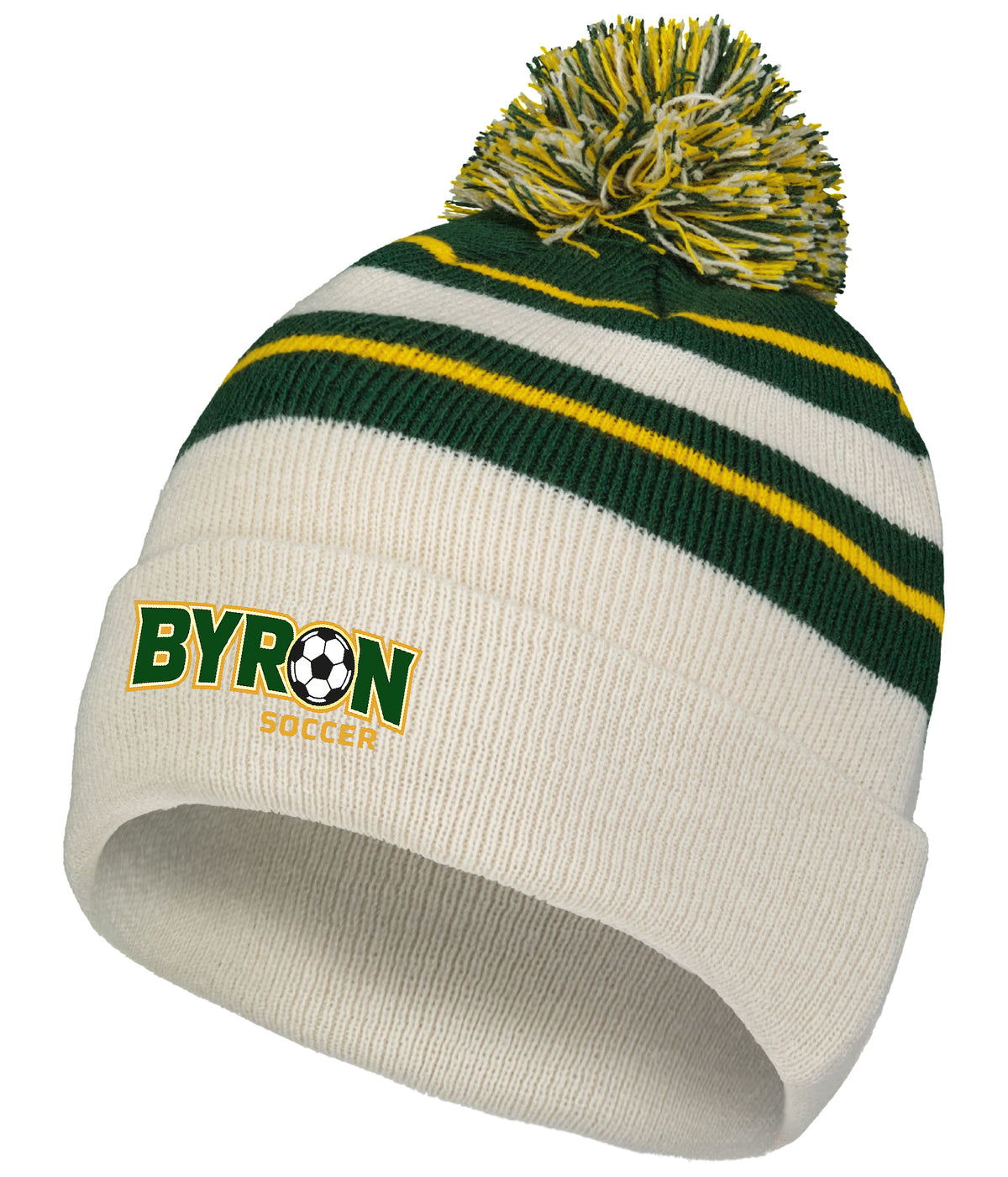 Byron Knit Fold Over Pom Pom