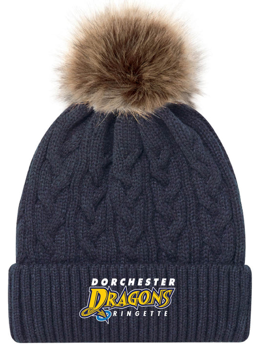 DDR Toque with Faux Fur Pom (AJM 9L594L)