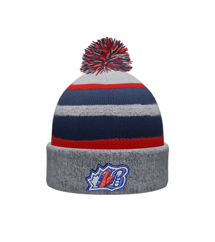 BEL Knit Fold Over Pom-Pom Beanie