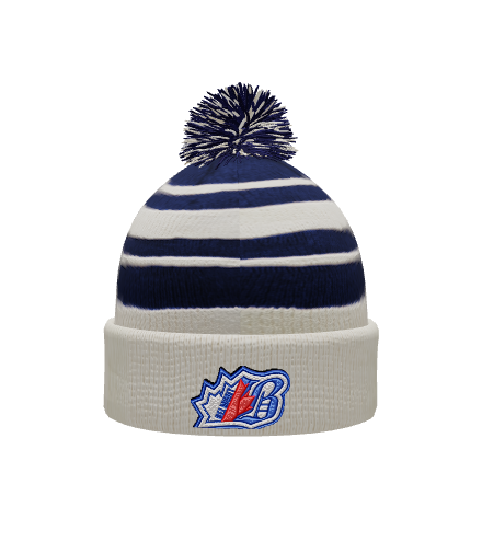 BEL Knit Fold Over Pom-Pom Beanie