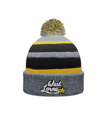WLC Knit Fold Over Pom-Pom Beanie