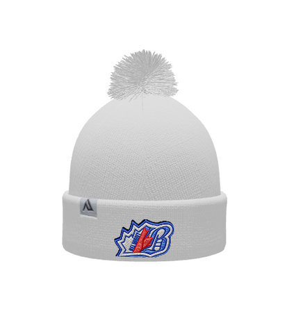 BEL Knit Fold Over Pom-Pom Beanie